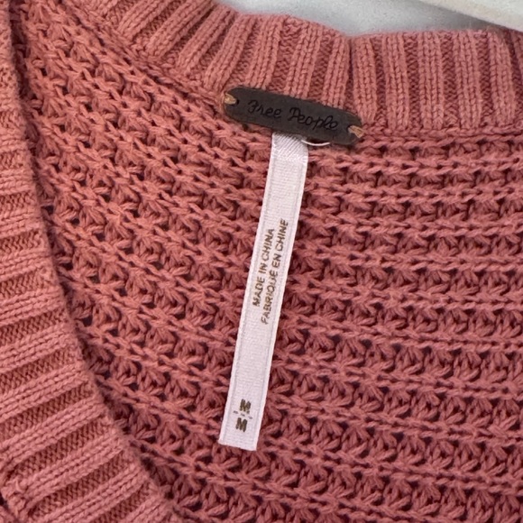 Free People Dusty Pink Knit Sweater - Picture 2 of 2